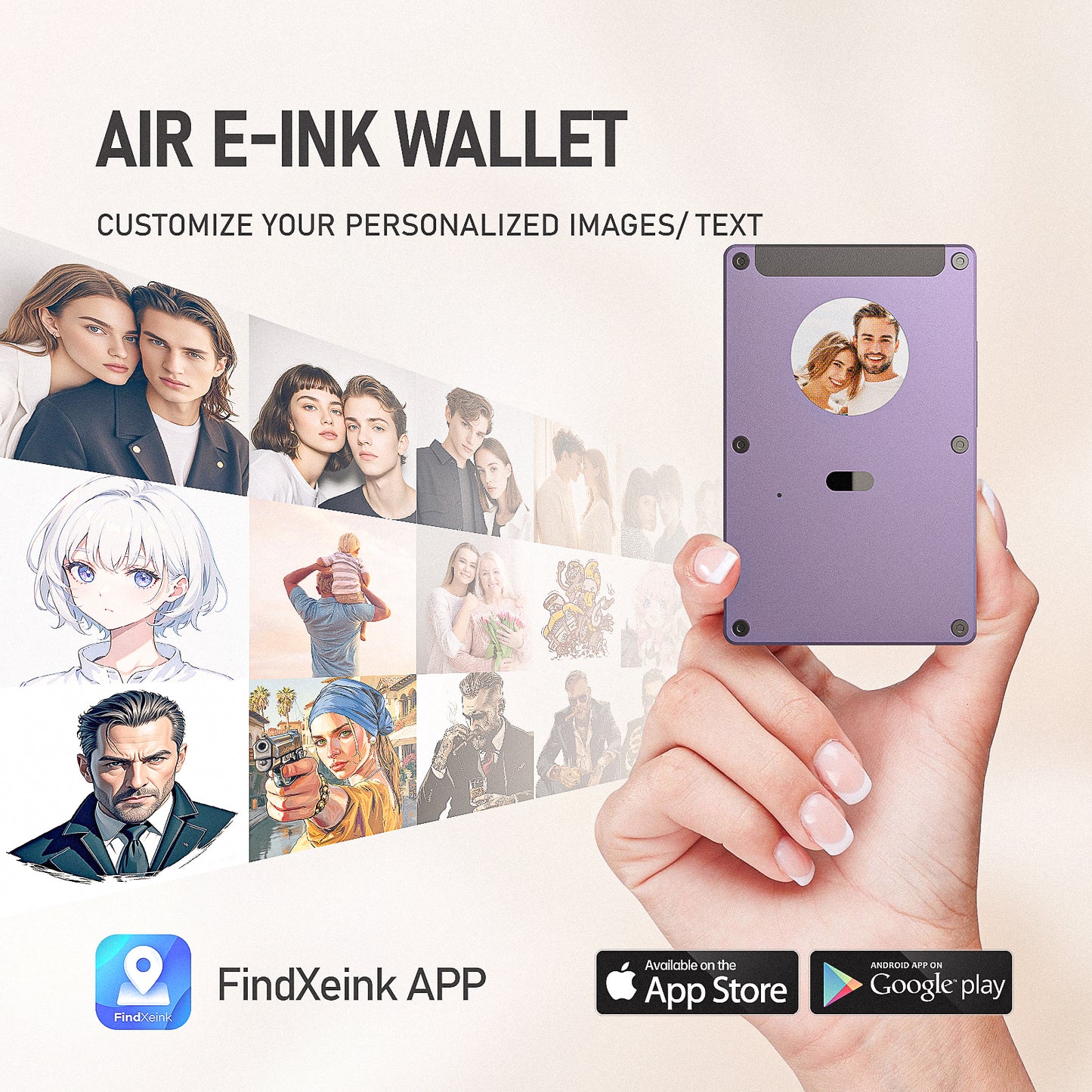 FindXeink E-ink Air Wallet Pro